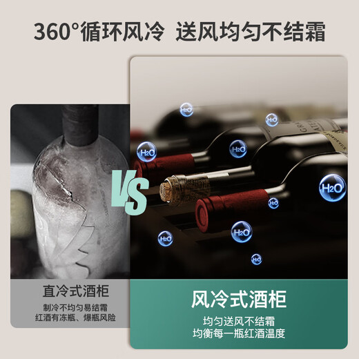 Candor JC-190E/HC constant temperature red wine cabinet home wine cabinet living room office tea wine refrigerator beverage preservation cabinet red wine cigar all-in-one machine red wine cigar model 190L