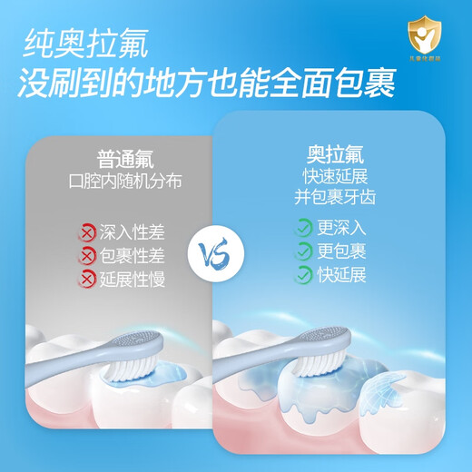 KUTA儿童牙膏 奥拉氟 含氟防蛀 预防龋齿 3-12岁宝宝 阳光甜橙味 50g