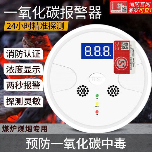 立可安 立可安科技一氧化碳报警器CO探测器家用室内蜂窝煤烧碳炉烧煤气体中毒警报器 CO-681普通经济款推荐