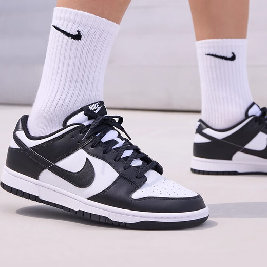 Nike Nike Herren Retro Casual Shoes Panda Dunk Sneakers DD1391-100 Weiß und Schwarz 42.5