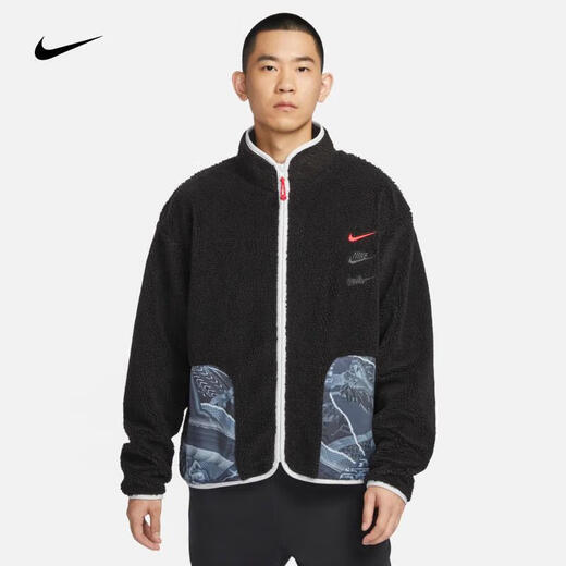 Nike (Nike) Jacke Herrenkleidung 2025 Spring CNY Dragon Jahr Limited NEUE DREI-HOOK-AMITION LAMM SICH