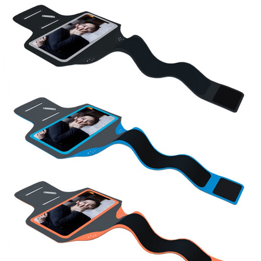 Pupan thin and light running mobile phone arm bag touch screen wrist bag waterproof arm strap arm bag men and women sports hand black enlarged (mobile phone within 6.8 inches) - thin and light -