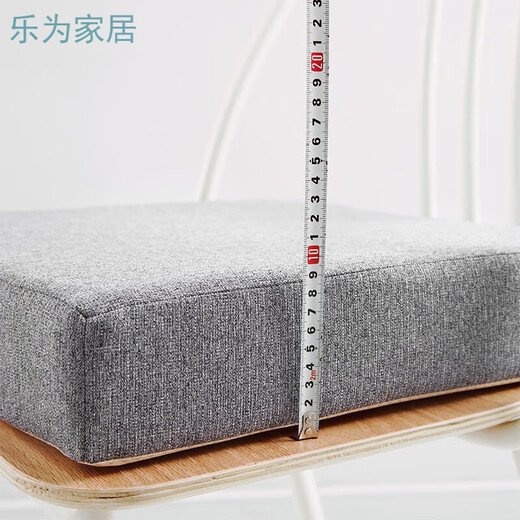Qiaorui removable and washable four-season cotton and linen cushions high-density thickened sponge cushions office student heightening chair cushions soft black-square 30x30 thick 8 cm