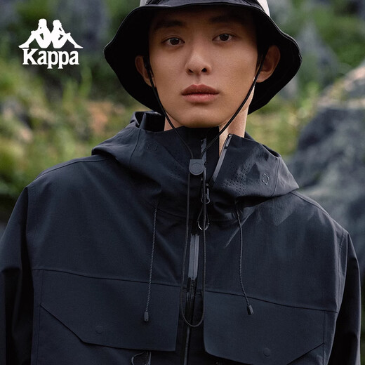 
Kappa (Kappa) back-to-back outdoor jacket jacket couple sports windproof jacket black-9902 L
