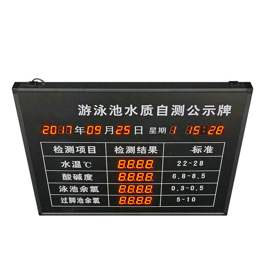 
Shantoulin Village Customized Swimming Pool Pavilion LED Electronic Kanban Water Quality Brand PH Value Residual Chlorine ORP Collection Data Inspection (Style Nine) Remote Control Edit-15051