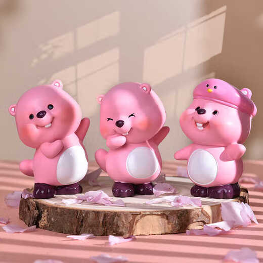 SHANPO (SHANPO) Girls' Birthday Gift Niche High-end and Practical Little Beaver Ruby Loopy Blind Box Hand-Off Desk Ornament Little Beaver Happy Daily (8 pcs end box not repeated)