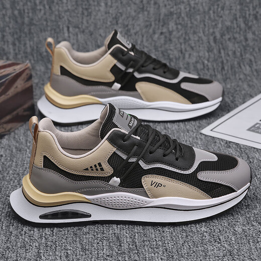 Changxiang Huili Herrenschuhe Frühling und Sommer 2025 neue Schuhe für atmungsaktive leichte, erhöhte weiche, vielseitige Sportarten von Männern für Männer grau 42