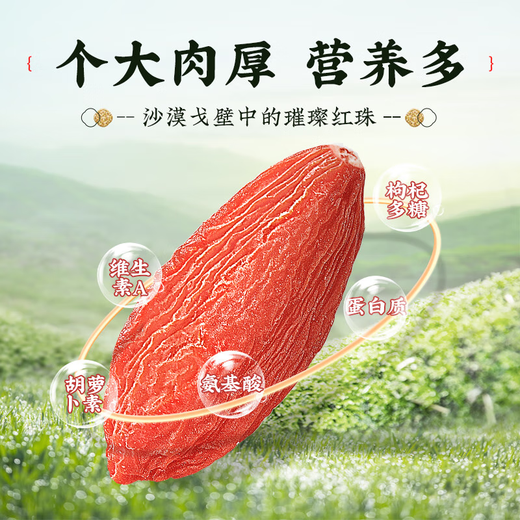 丰凯园实业宁夏有机枸杞25年头茬【750项质检】无硫熏无染色有证书官方正品 有机枸杞500g【250g*2罐】