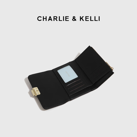 CHARLIE & KELLI官网 CK轻奢包包女2025新款夏简约百搭折叠卡包小巧钱包 红色