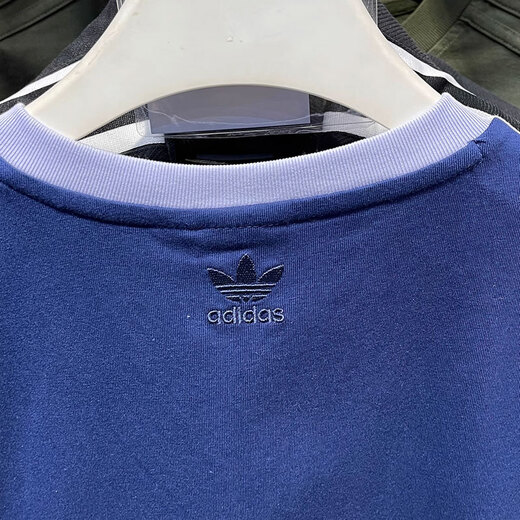 阿迪达斯（adidas）三叶草连衣裙女裙2025夏季新款运动裙V领短袖T恤休闲裙子 IT9853蓝色 L