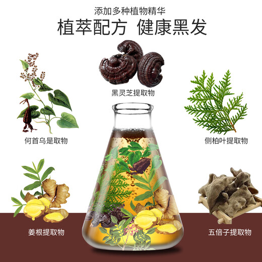 首品植物黑油真不占染发剂1000ML大容量在家染头发盖白发亲肤级染发膏 C677板栗色1000ML