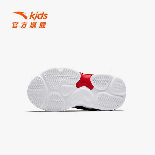 
Anta children's sneakers men's children's shoes 2025 spring new year knob button face lighting shoes casual running shoes [men's new year] black/classic red/silver 9904-5 33