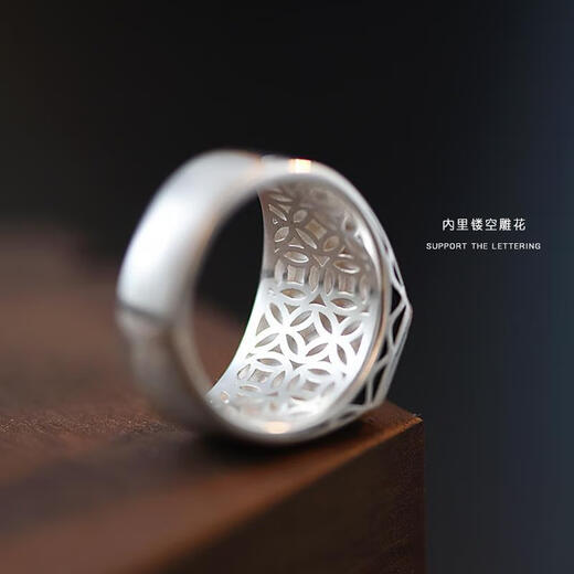 Fat Donglai quality men's black gemstone ring silver obsidian men's trendy personalized ring accessories retro domineering niche open ring (adjustment range 18#-24#)