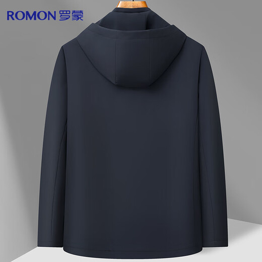 Romon windproof and anti-wrinkle jacket men's spring and autumn detachable hooded top business casual windbreaker jacket men's clothing