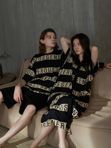 Tongyu (TONGYU) Tongyu Paar Pyjamas Sommer Modal Baumwolle Damen Kurzarm Nachthemd kann draußen getragen werden neuer Herrenanzug Heimkleidung Herren M3899 L 170 Herren