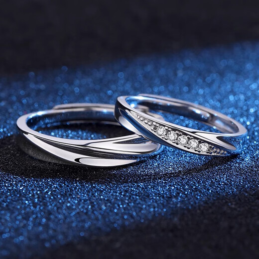 RHM Platinum Ring Women's Platinum Diamond Ring Couple Wedding Ring High-end Valentine's Day Gift for Girlfriend Platinum Diamond Ring (Female) + Certificate + Gift Box