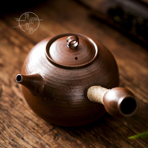 柴烧纯手工家用烧水壶电陶炉养生中式侧把陶壶户外炭炉泡茶煮茶器 清泉侧把15939号460ml 401mL(含)-500mL(含)