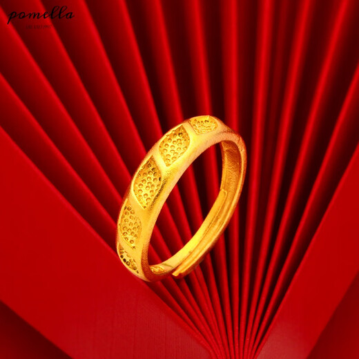 Mussel 999 Vietnamese sand gold ring for women live rose flower peacock copper plated 24K gold index finger ring simulated gold props 1 style one with adjustable opening