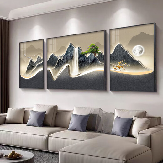 
Light luxury living room decoration painting 2024 new style sofa back and backing wall mural painting atmospheric hanging painting G3884 40*60/80*60/40*60 suitable for 2.5