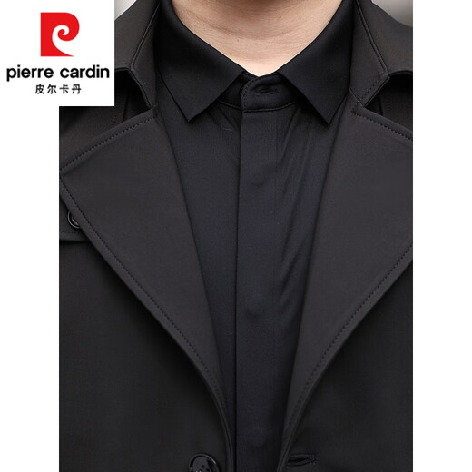 Pierre Cardin high-end men's windbreaker spring and autumn casual jacket slim short business versatile men's jacket fashion tops khaki 170/M recommended 100-125Jin Jin equals 0.5 kg