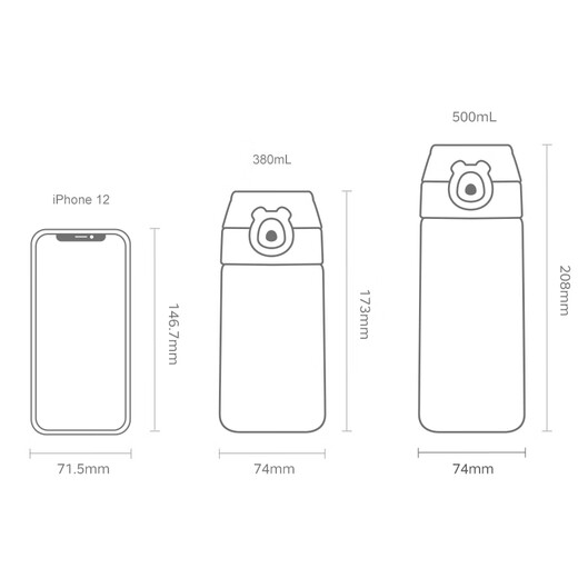 FGA Fuguang Straw Thermos Cup 316 Stainless Steel Children's Spring Cover Cup Pregnant Men and Women High-Looking Student Water Cup