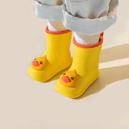 Pig Dad Children's Rain Boots Girls Anti-Slip Rain Boots Baby Baby Toddler Étudiants imperméables Petites filles Chaussures en caoutchouc 160