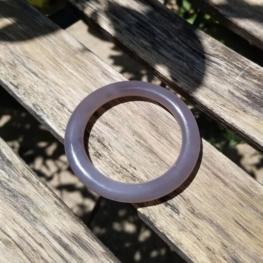
Red Shadow Hetian Jade Purple Bracelet Qinghai Old Smoke Purple Jade Round Bar Bracelet Smoke Gray Jade Bracelet Women's SN3524 Inner Diameter 51-52 Recommended 70-80Jin [Jin equals 0.5 kg]