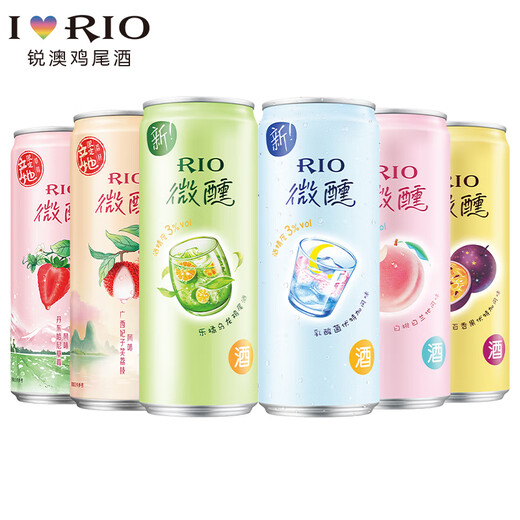 锐澳（RIO）微醺小美好限定系列鸡尾酒预调酒洋酒闺蜜整箱3度330ml伏特加年货 6种口味可自选口味330mL6罐