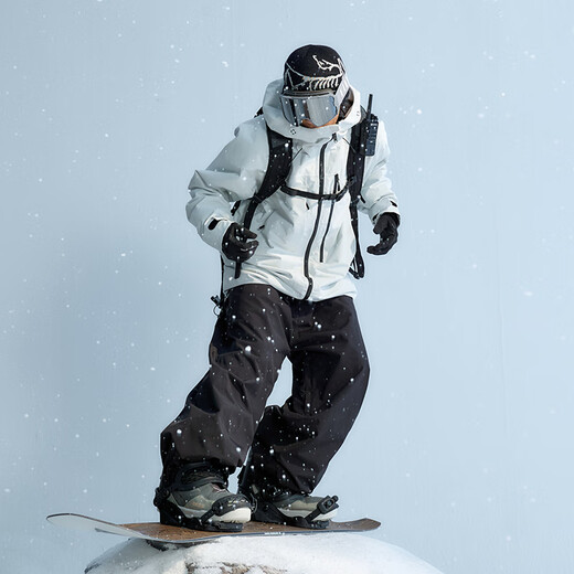 
Nan'en ski suit [Skyline] 2025 new 3L glue ski suit professional waterproof snow suit smoke purple S
