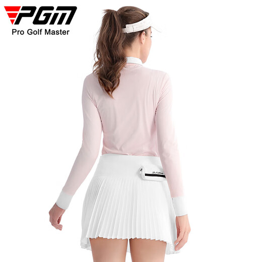 PGM高尔夫服装女装打底衫 长袖T恤 修身高弹柔软 运动面料 YF694-樱花粉 S
