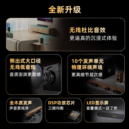 BINNIFA echo wall TV audio 5.1 Dolby dts decoding home KTV set panoramic sound level home theater home K song karaoke living room surround sound with microphone
