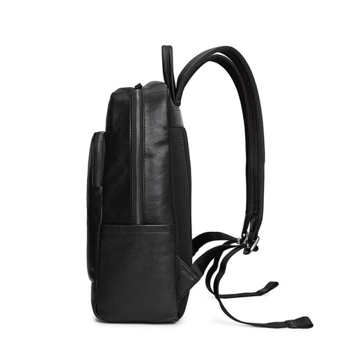 Jinlilai sac à dos sac pour hommes Cowhide Bag de grande capacité sac d'ordinateur sac sac à dos cadeau d'anniversaire pour papa petit ami noir petit ami noir