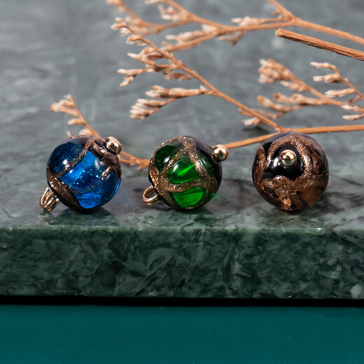 ZOCI Chinese-style glazed cheongsam buttons, high-end national style imitation jade buttons, retro clothes buckles, exquisite fashion decoration, red ash glazed beads, crystal glazed material, 10 pcs