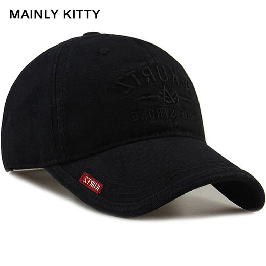MAINLYKITTY men's baseball cap big head duck bill hat casual sun hat fishing sun hat 2025 model for boyfriend and husband dark gray-gift box