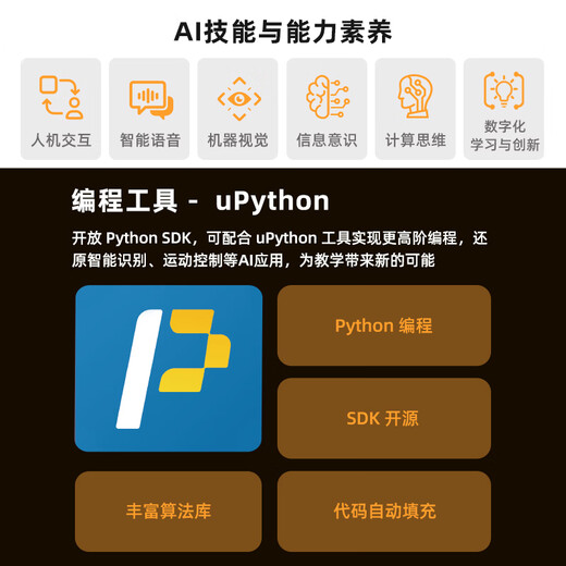 UBLIC UGOT intelligent AI robot dog robot toy early education machine education artificial intelligence accompany children programming learning boys and girls gifts Multi-form AI education robot-Interstellar exploration set