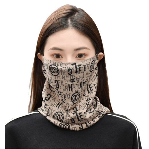 LISM ear-hanging windproof mask for women in autumn and winter scarf riding warm and cold veil high-value mask neck protection neck cover men trendy letters-variable masks equal size