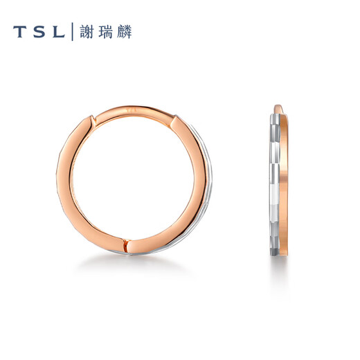 Xie Ruilin (TSL) 18K gold earrings simple and casual geometric earrings BE661-BE663 BE662-two-color car flower