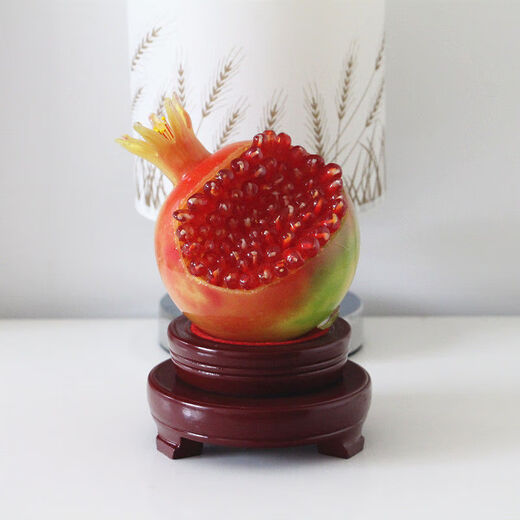 Liuzi Zibo Glazed Crafts Pomegranate Creative Chinese Style Zibo Glazed Pomegranate Ornaments Living Room Study Entrance Sample Smile Always Open