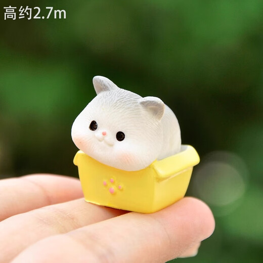哥纶可爱呆萌背包小绵羊手办微景观桌面装饰品小摆件潮玩动物盲盒礼物 顽皮小猫一套8个组合装