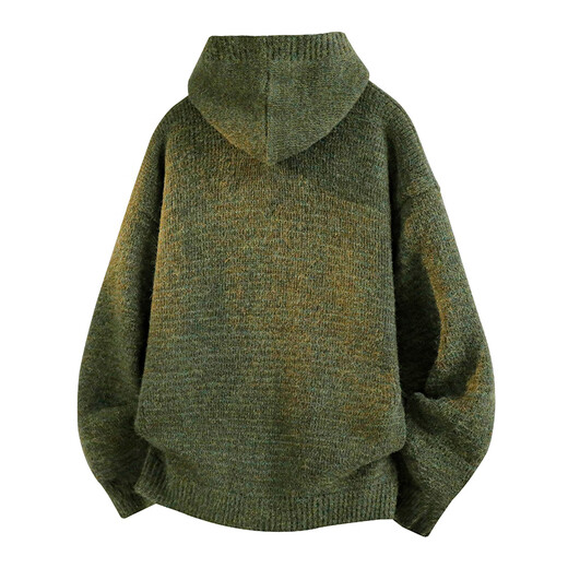 IZEXX high-end cardigan jacket men's autumn lazy style loose versatile hooded sweater sweater ZN97 dark gray 2XL