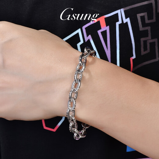 GsunG's new platinum bracelet men's atmospheric cross chain PT950 fashionable and shiny large platinum men's bracelet eagle beak is calculated based on the gold price of the store that day