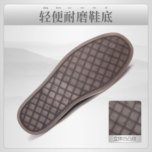 SHIJU Old Beijing tela zapatos para hombres primavera y otoño nuevos zapatos de tela de mil capas hechos a mano de miles