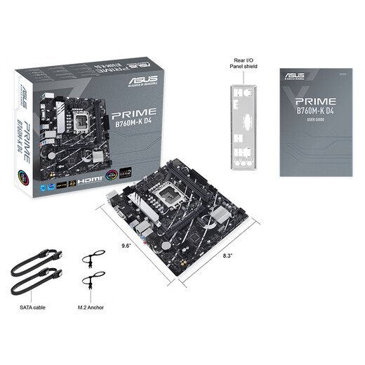 华硕（ASUS）H610/B760 主板套装 英特尔12代 i5 12490F/12600KF/i512400F盒装 主板CPU套装 板U套装 华硕 PRIME B760M-K D4 i5 12400