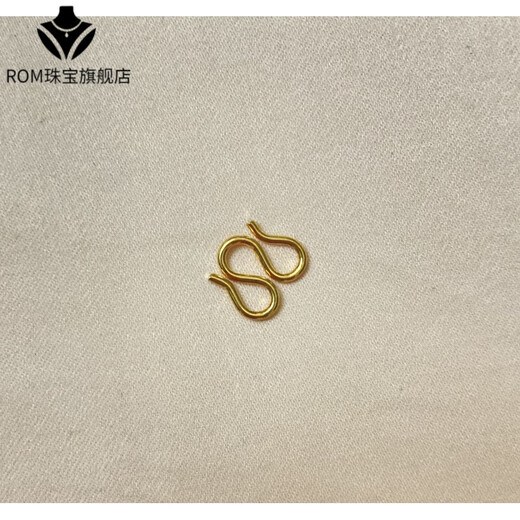 Fat Donglai's same style 18k gold necklace buckle M buckle 18K gold buckle S buckle gold-covered connecting buckle bracelet buckle head button connector M buckle small size (9*10mm)