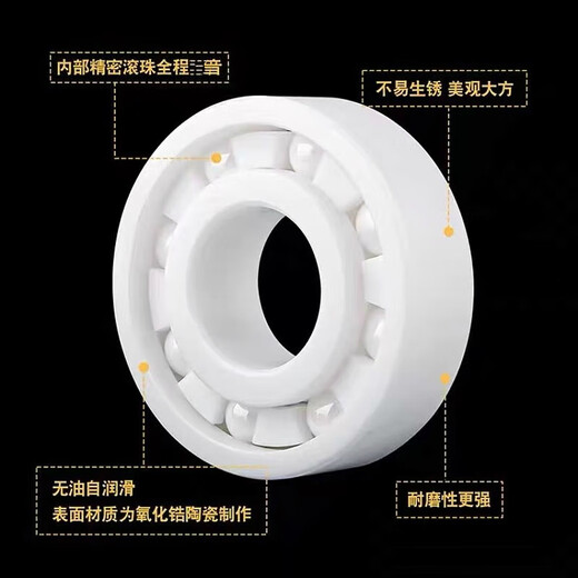 
All zirconia ceramic bearings 6900 6902 6905 6908 6910 6912 6916 692 6920-2RS (inner 100*outer 140*thickness 20) double-sided