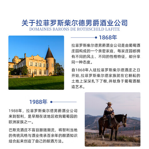 拉菲（LAFITE）巴斯克花园赤霞珠干红葡萄酒750ml*6瓶 婚宴聚餐整箱原瓶进口红酒