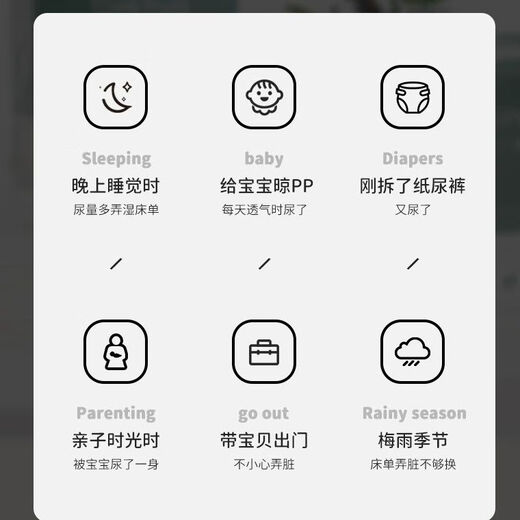 Liangliang (liangliang) disposable diaper pad, baby care pad, waterproof baby diaper septum, newborn diaper, newborn whale suction style 46 pieces, 33*45cm, 1 piece