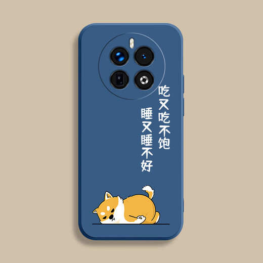 键小二OPPOrealme真我GT5Pro手机壳RMX3888保护套gt5Pr0新款全包防摔男女款液态硅胶超薄软个性简约外壳 柴犬-暗夜绿 真我Gt5pro