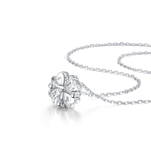 Mengjinyuan PT950 platinum pendant platinum four-leaf clover love pendant design pendant birthday heart-beating four-leaf clover - about 2.95g