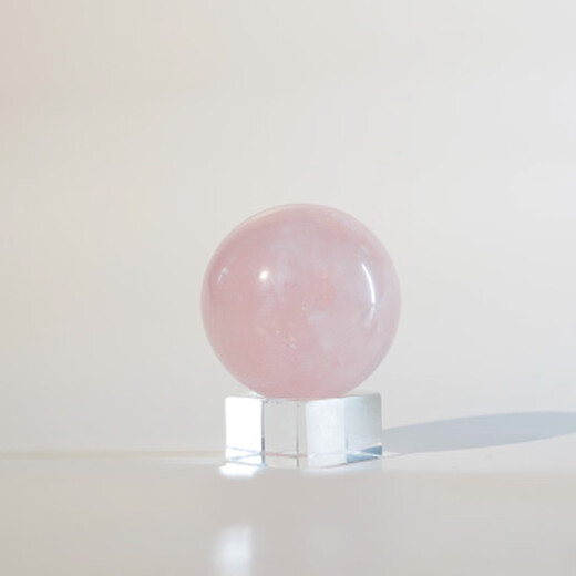 Oin KIK Natural Pink Crystal Ball White Crystal Ball Meditation Yoga Office Raw Stone Living Room Ornaments Spherical Base Gift Follow Moments Kik9922 to grab new products